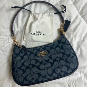 Coach Blue Signature Shoulder Bag